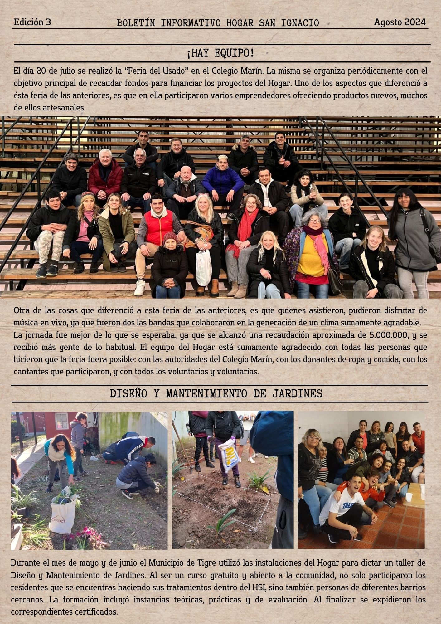 Boletín Informativo Agosto 2024, página 1